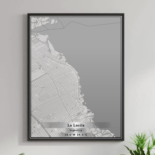 ROAD MAP OF LA LUCILA, ARGENTINA BY MAPBAKES