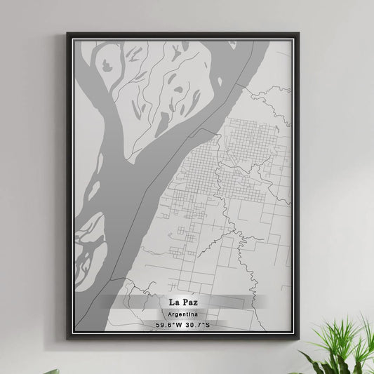 ROAD MAP OF LA PAZ, ARGENTINA BY MAPBAKES