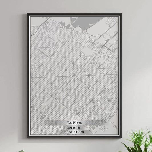 ROAD MAP OF LA PLATA, ARGENTINA BY MAPBAKES