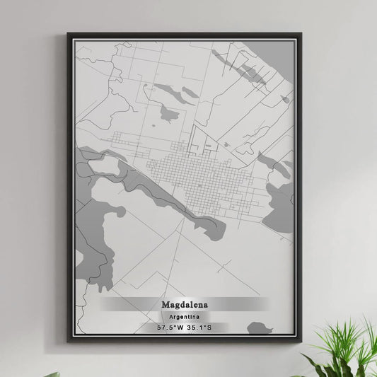 ROAD MAP OF MAGDALENA, ARGENTINA BY MAPBAKES