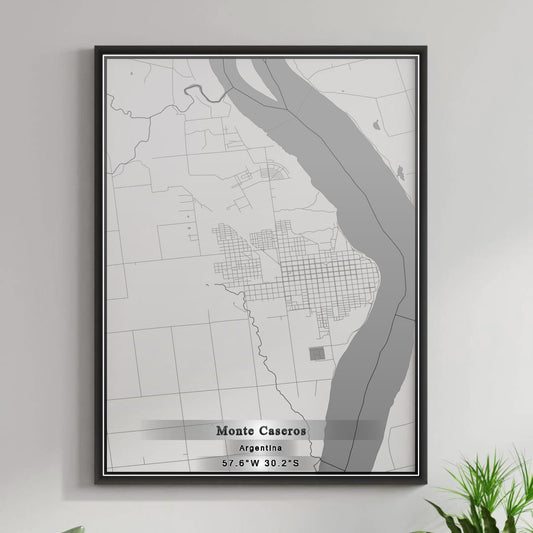 ROAD MAP OF MONTE CASEROS, ARGENTINA BY MAPBAKES