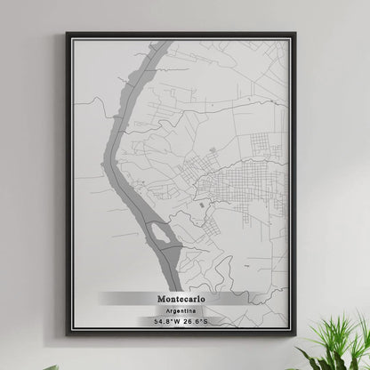 ROAD MAP OF MONTECARLO, ARGENTINA BY MAPBAKES