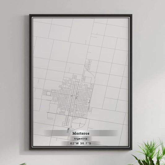 ROAD MAP OF MORTEROS, ARGENTINA BY MAPBAKES