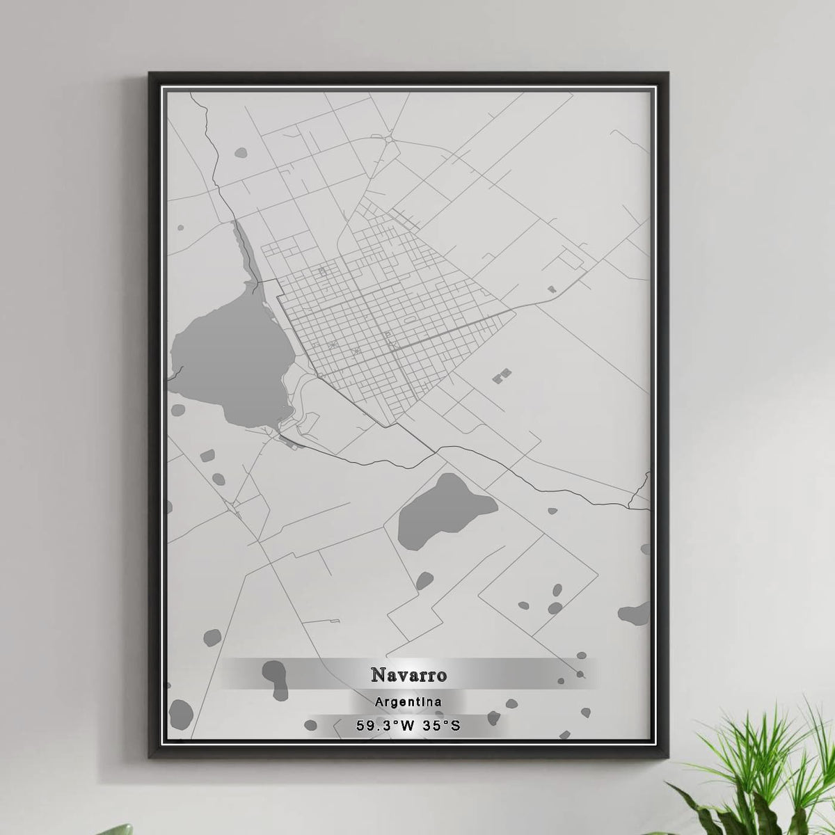 ROAD MAP OF NAVARRO, ARGENTINA BY MAPBAKES