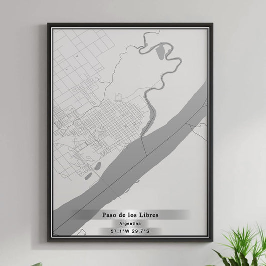ROAD MAP OF PASO DE LOS LIBRES, ARGENTINA BY MAPBAKES