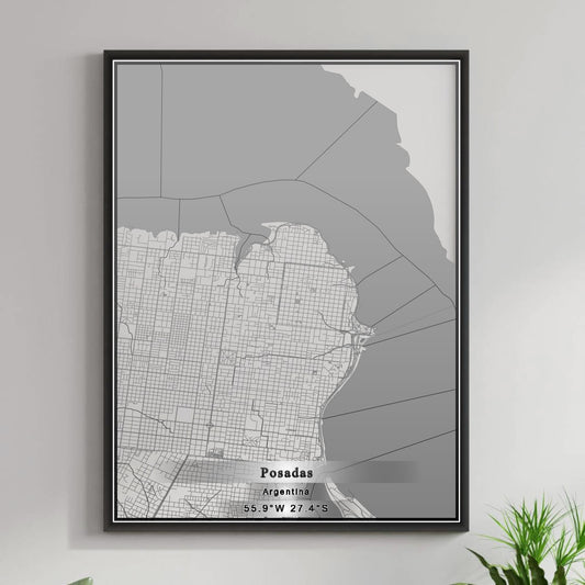 ROAD MAP OF POSADAS, ARGENTINA BY MAPBAKES