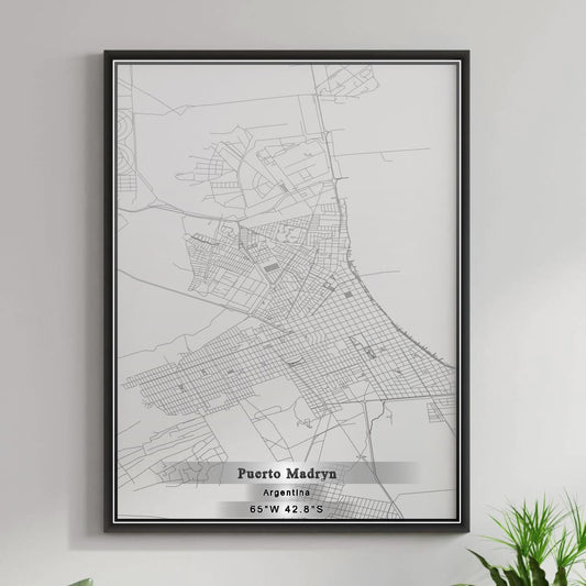 ROAD MAP OF PUERTO MADRYN, ARGENTINA BY MAPBAKES