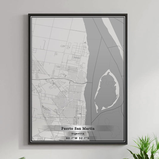 ROAD MAP OF PUERTO SAN MARTÃN, ARGENTINA BY MAPBAKES
