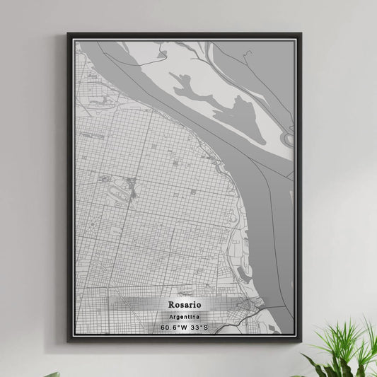 ROAD MAP OF ROSARIO, ARGENTINA BY MAPBAKES