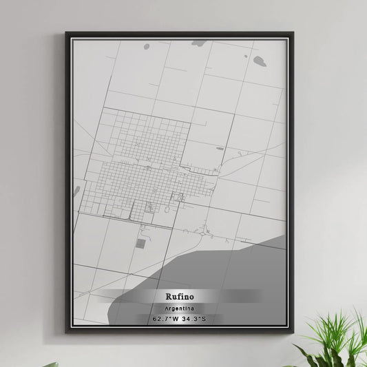 ROAD MAP OF RUFINO, ARGENTINA BY MAPBAKES
