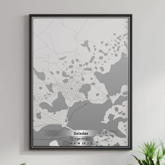 ROAD MAP OF SALADAS, ARGENTINA BY MAPBAKES