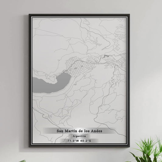 ROAD MAP OF SAN MARTÃN DE LOS ANDES, ARGENTINA BY MAPBAKES
