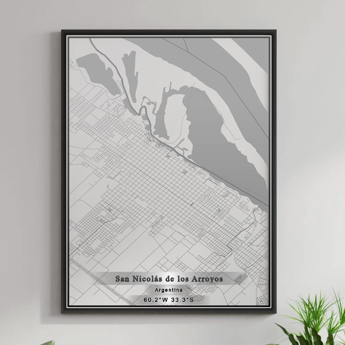 ROAD MAP OF SAN NICOLÃS DE LOS ARROYOS, ARGENTINA BY MAPBAKES