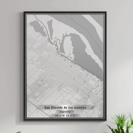 ROAD MAP OF SAN NICOLÃS DE LOS ARROYOS, ARGENTINA BY MAPBAKES