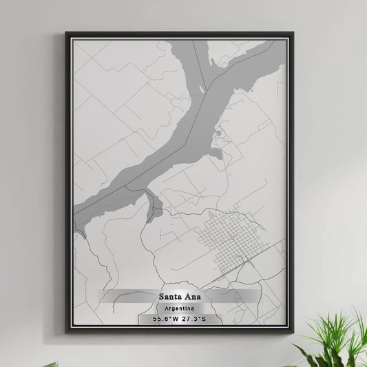 ROAD MAP OF SANTA ANA, ARGENTINA BY MAPBAKES