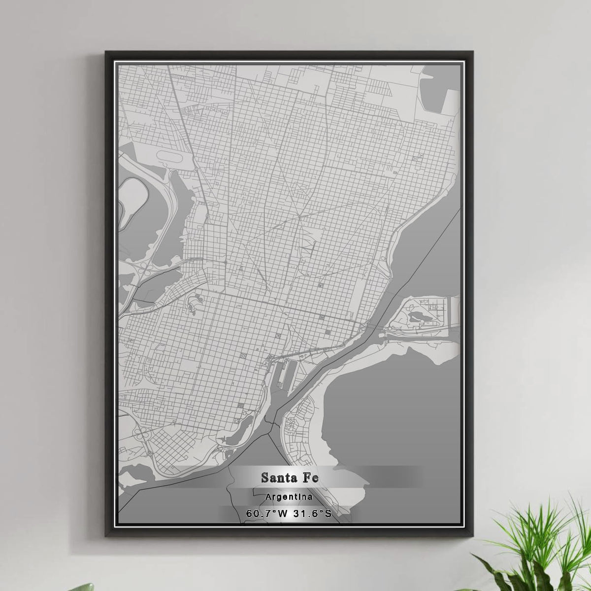 ROAD MAP OF SANTA FE, ARGENTINA BY MAPBAKES