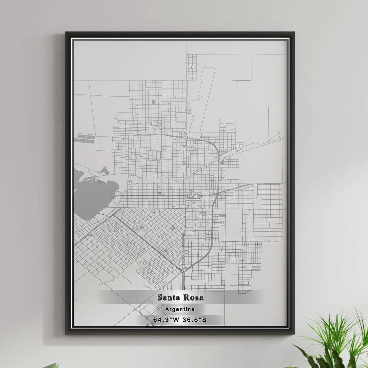 ROAD MAP OF SANTA ROSA, ARGENTINA BY MAPBAKES