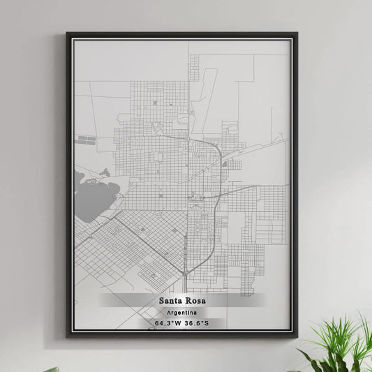 ROAD MAP OF SANTA ROSA, ARGENTINA BY MAPBAKES