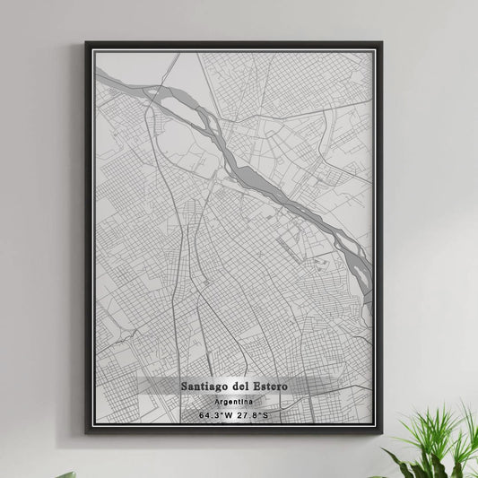 ROAD MAP OF SANTIAGO DEL ESTERO, ARGENTINA BY MAPBAKES