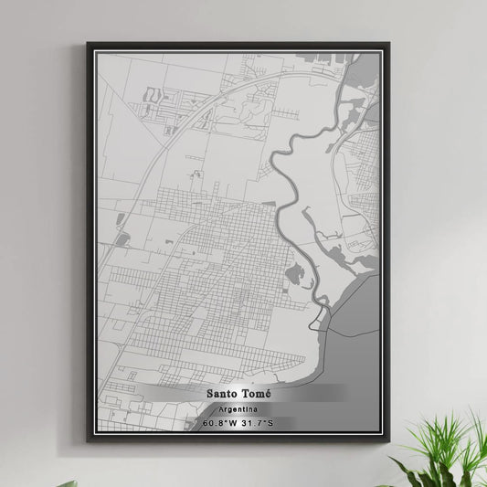 ROAD MAP OF SANTO TOMÃ‰, ARGENTINA BY MAPBAKES