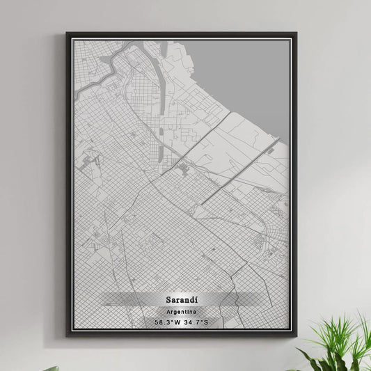 ROAD MAP OF SARANDÃ, ARGENTINA BY MAPBAKES