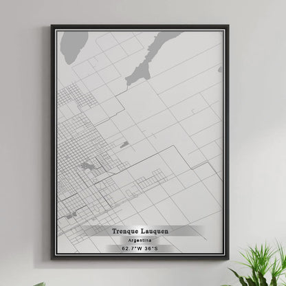 ROAD MAP OF TRENQUE LAUQUEN, ARGENTINA BY MAPBAKES