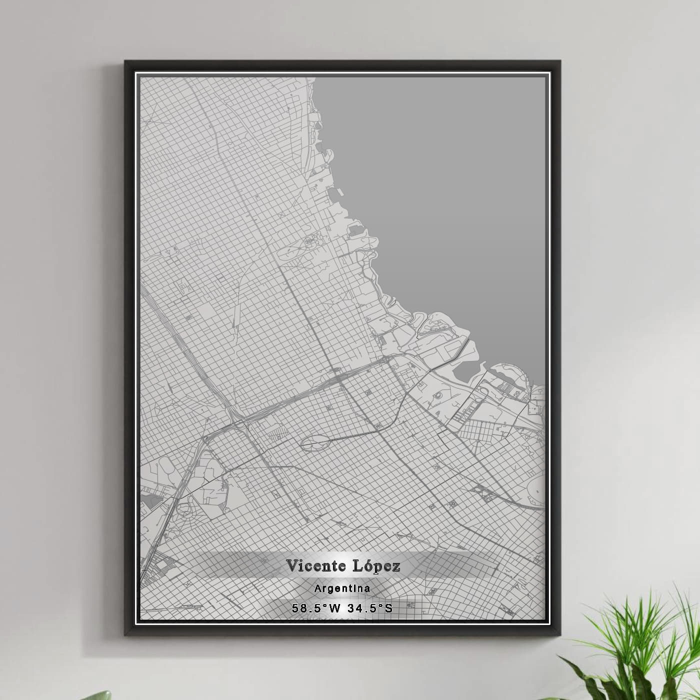 ROAD MAP OF VICENTE LÓPEZ, ARGENTINA BY MAPBAKES