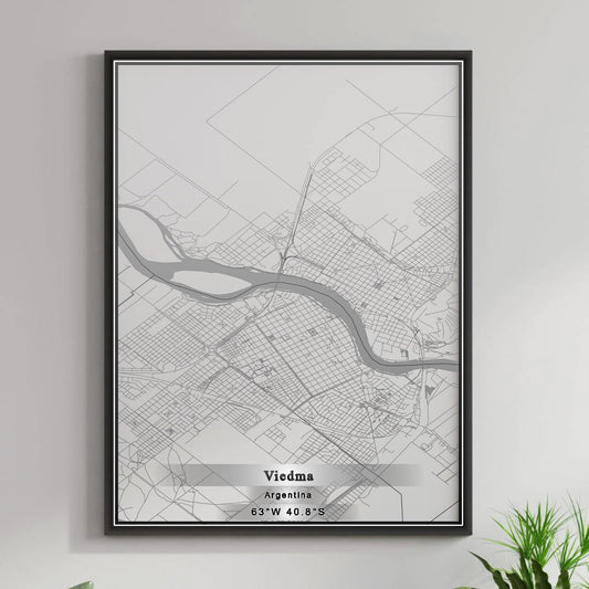 ROAD MAP OF VIEDMA, ARGENTINA BY MAPBAKES