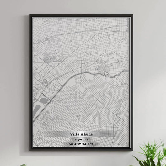 ROAD MAP OF VILLA ALSINA, ARGENTINA BY MAPBAKES