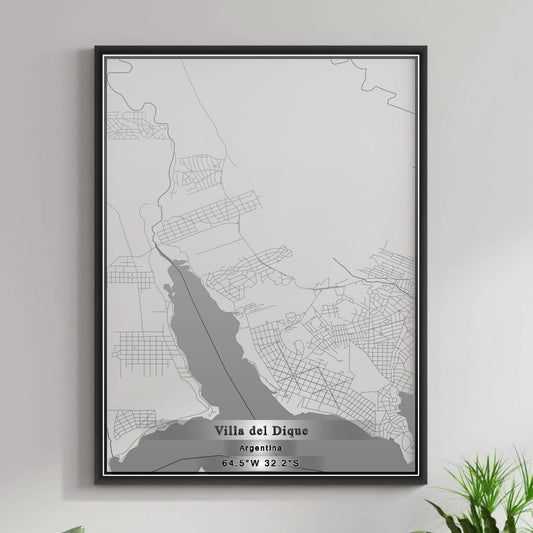 ROAD MAP OF VILLA DEL DIQUE, ARGENTINA BY MAPBAKES