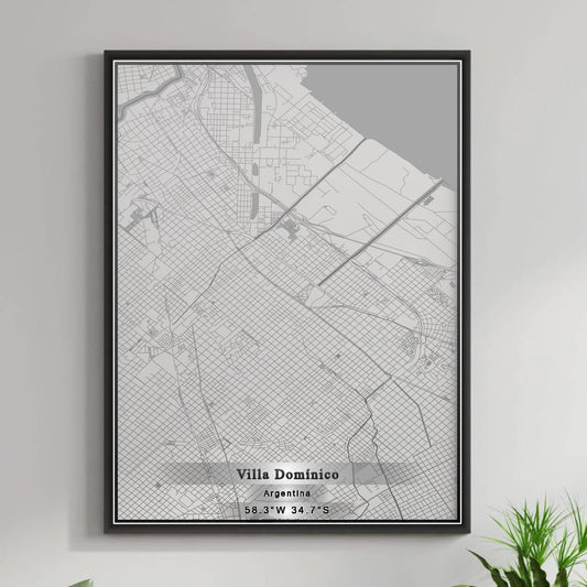 ROAD MAP OF VILLA DOMÍNICO, ARGENTINA BY MAPBAKES