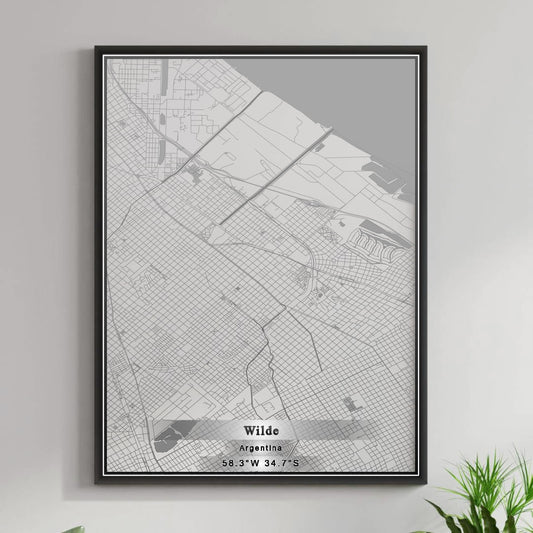 ROAD MAP OF WILDE, ARGENTINA BY MAPBAKES