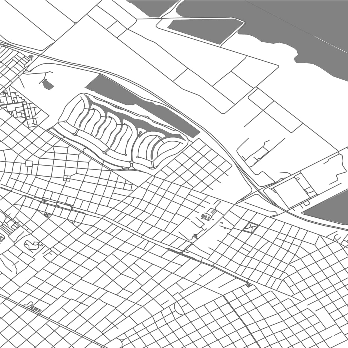 ROAD MAP OF BERNAL, ARGENTINA BY MAPBAKES