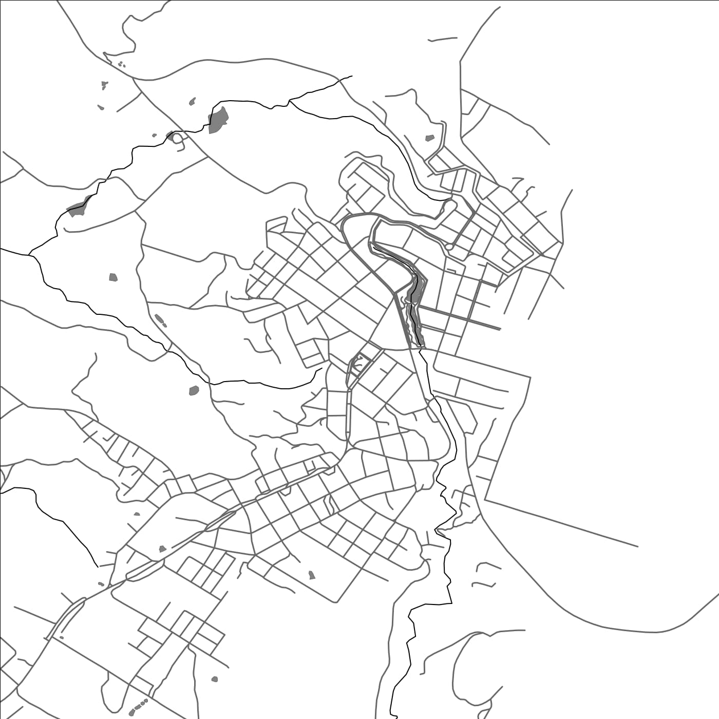 ROAD MAP OF BERNARDO DE IRIGOYEN, ARGENTINA BY MAPBAKES