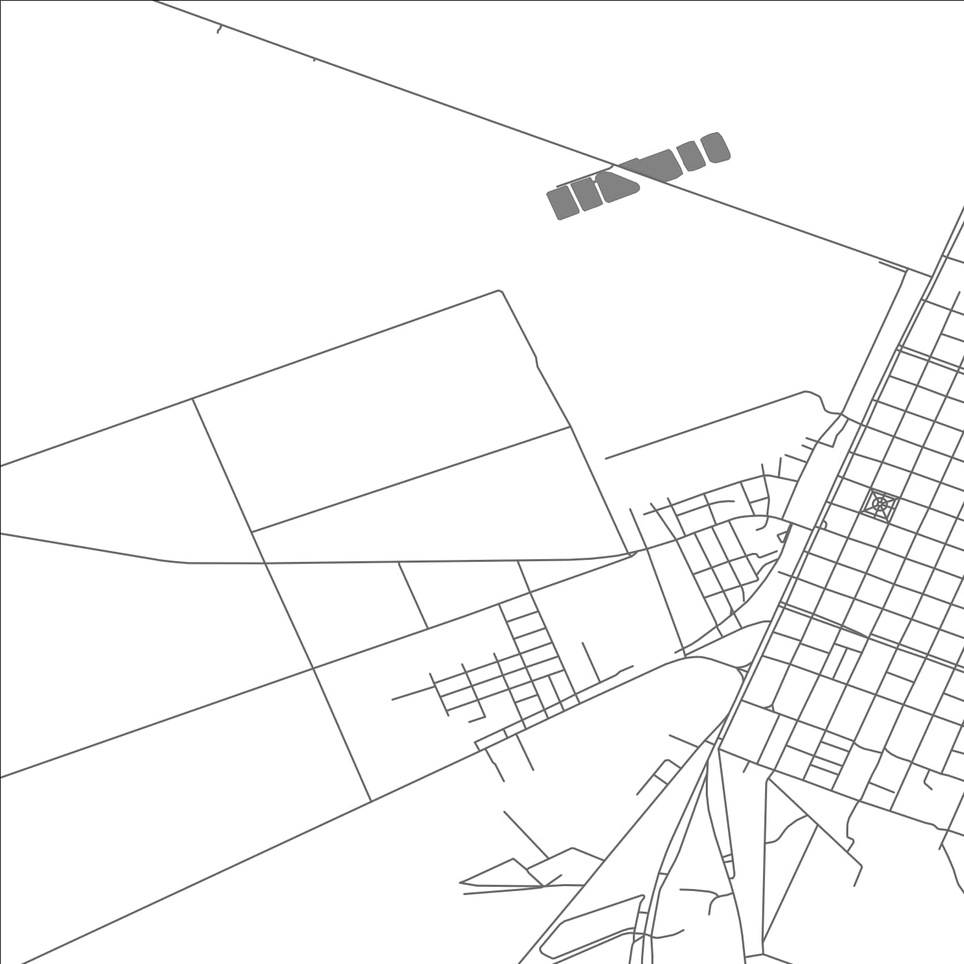 ROAD MAP OF CIUDAD DE LORETO, ARGENTINA BY MAPBAKES