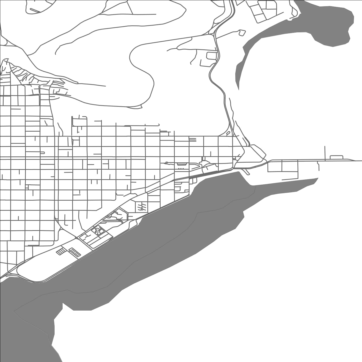 ROAD MAP OF COMODORO RIVADAVIA, ARGENTINA BY MAPBAKES