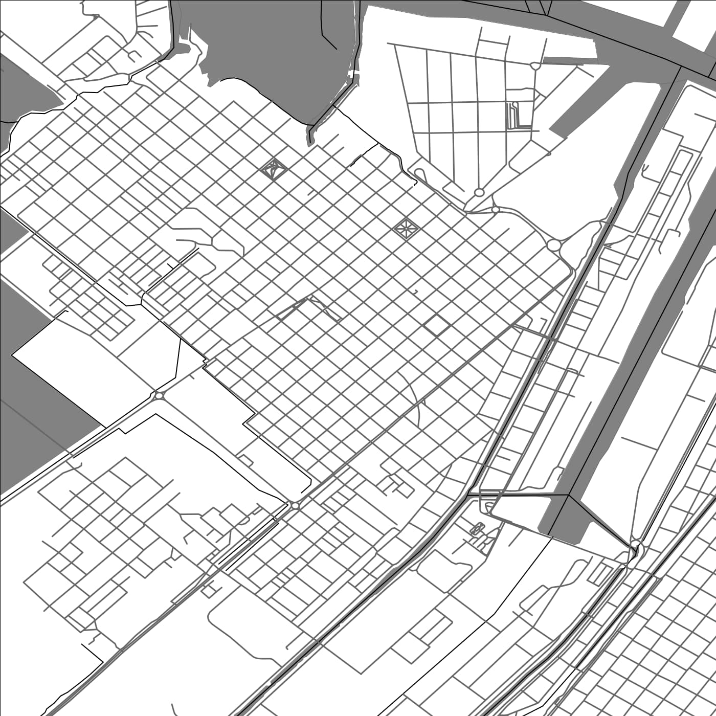 ROAD MAP OF ENSENADA, ARGENTINA BY MAPBAKES