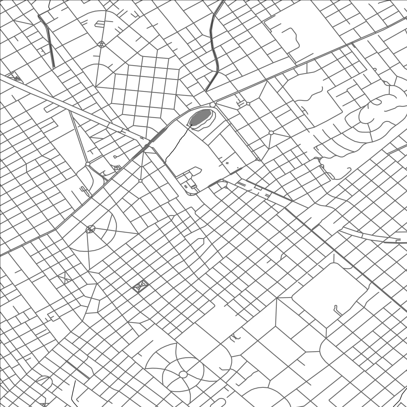 ROAD MAP OF LOS POLVORINES, ARGENTINA BY MAPBAKES