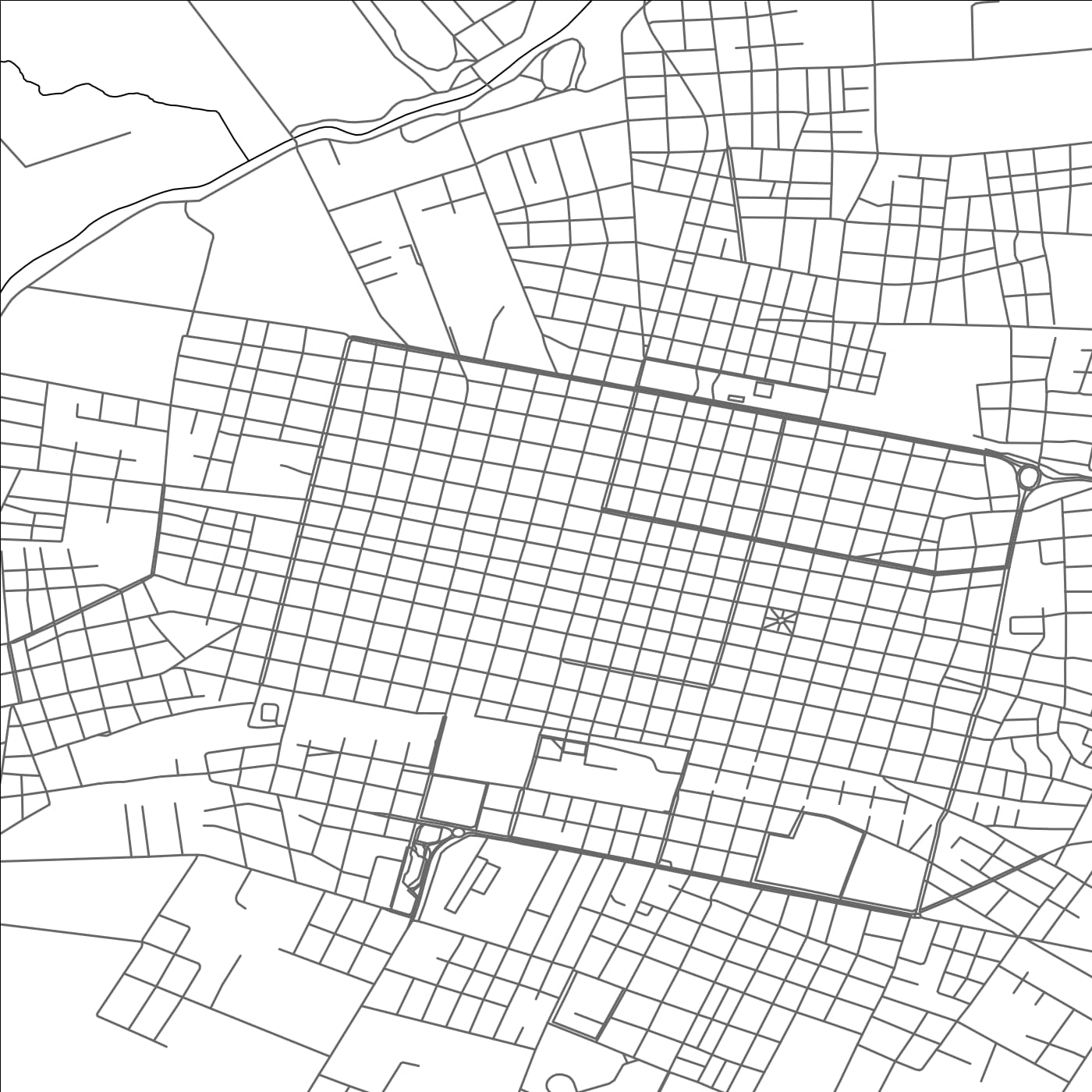 ROAD MAP OF MERCEDES, ARGENTINA BY MAPBAKES