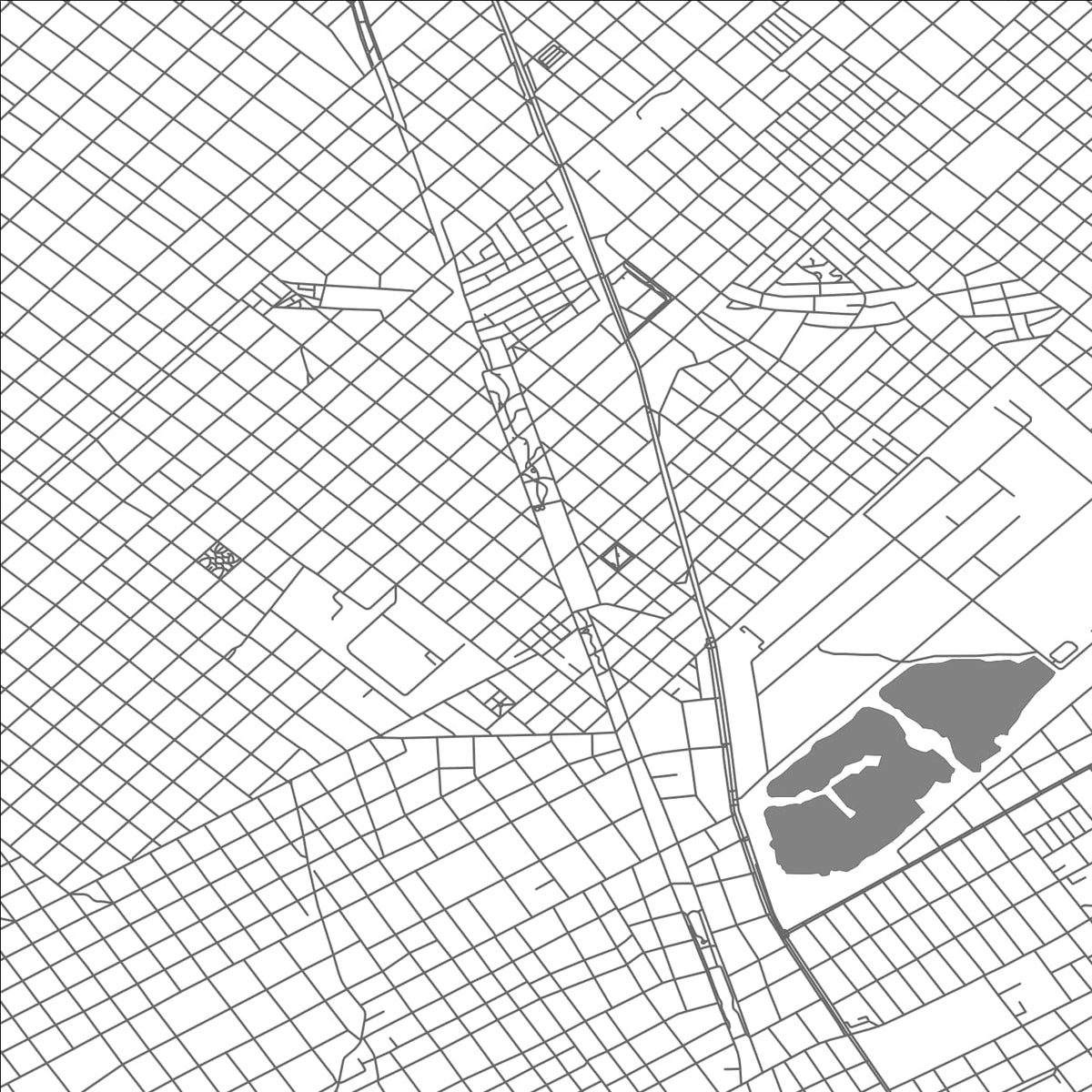 ROAD MAP OF MONTE CHINGOLO, ARGENTINA BY MAPBAKES
