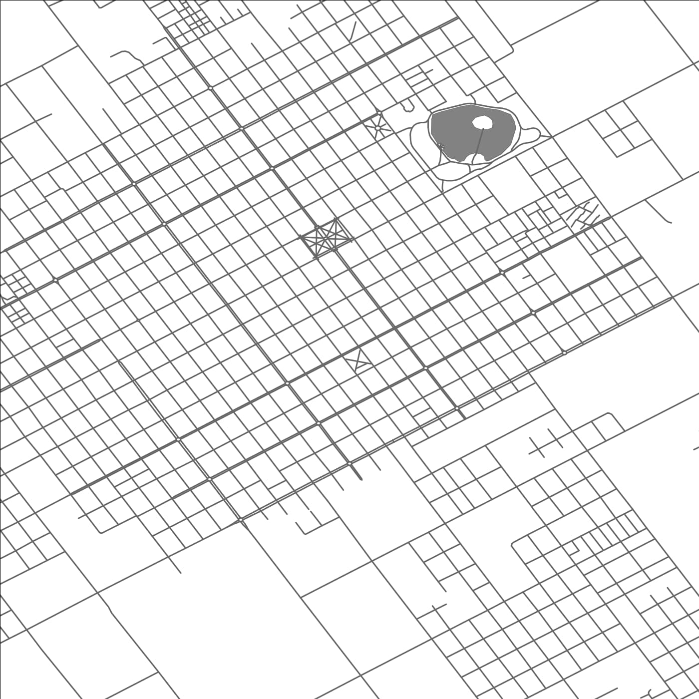 ROAD MAP OF NUEVE DE JULIO, ARGENTINA BY MAPBAKES