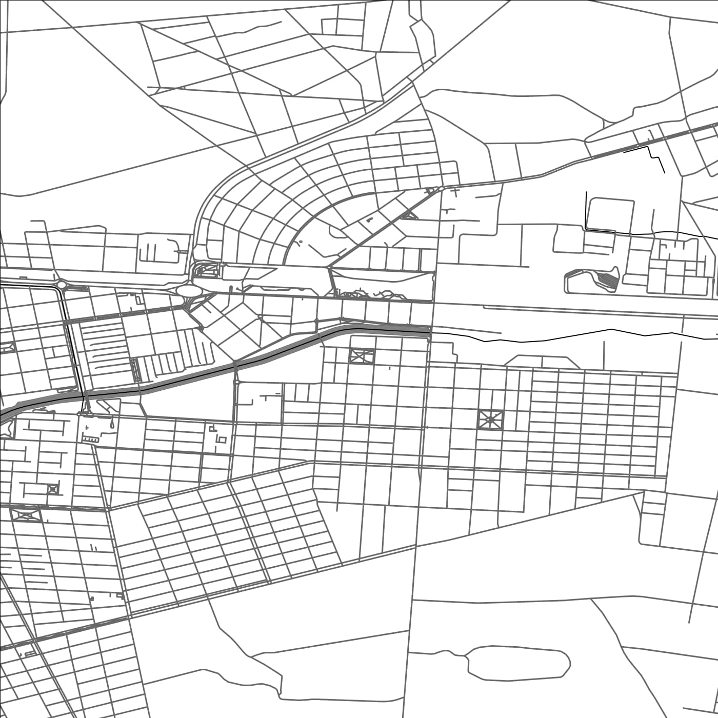 ROAD MAP OF PLAZA HUINCUL, ARGENTINA BY MAPBAKES