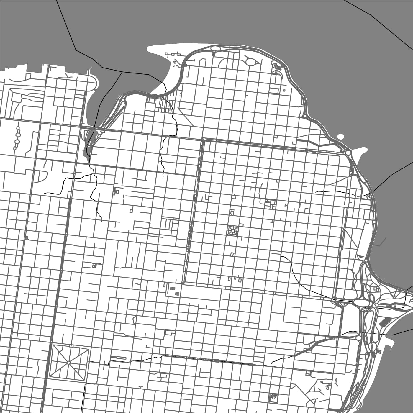 ROAD MAP OF POSADAS, ARGENTINA BY MAPBAKES