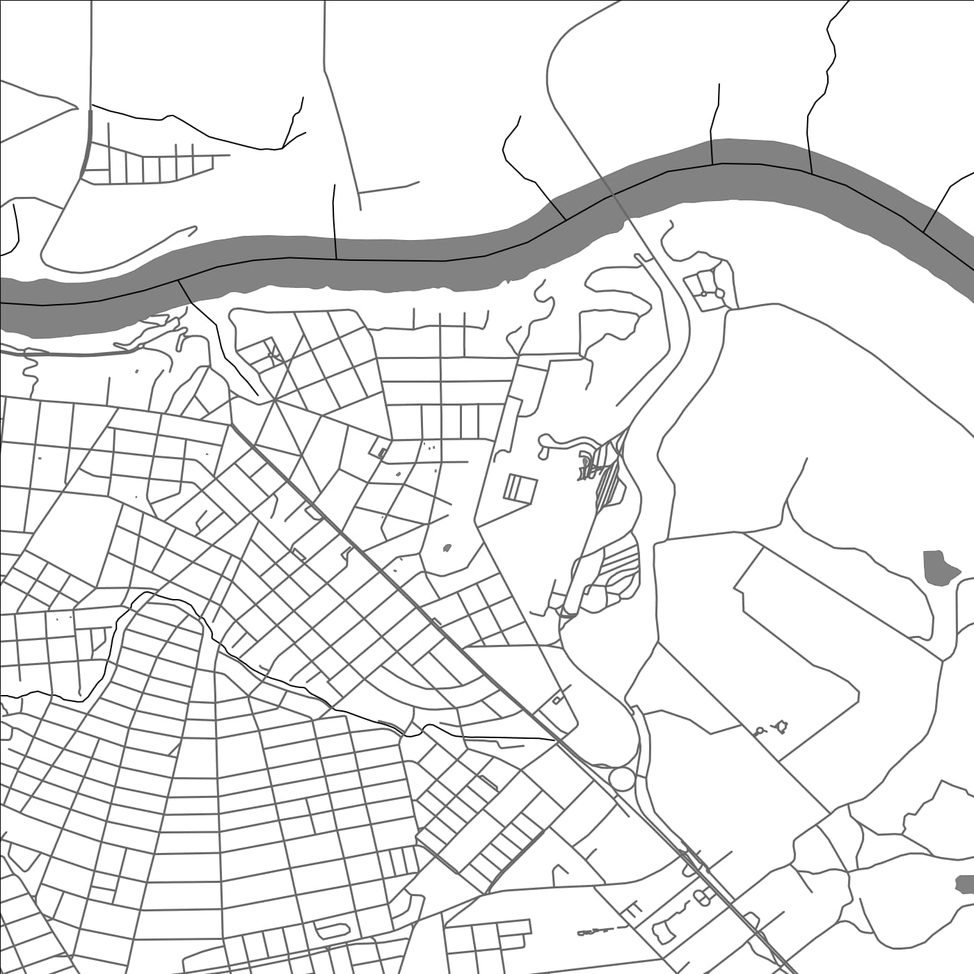 ROAD MAP OF PUERTO IGUAZÃš, ARGENTINA BY MAPBAKES