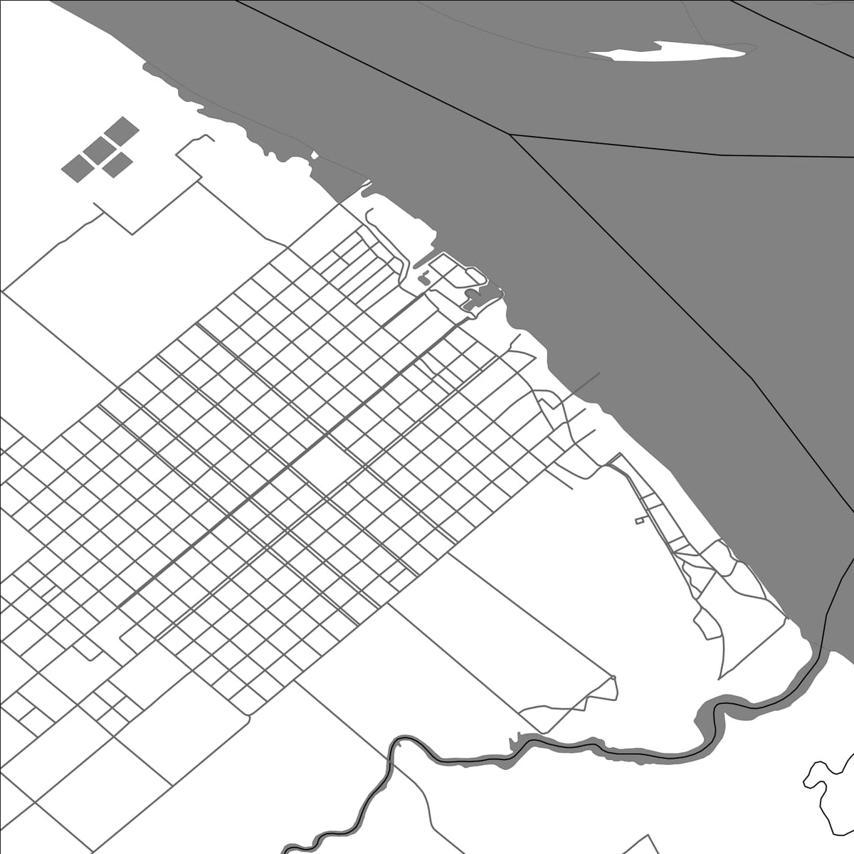 ROAD MAP OF RAMALLO, ARGENTINA BY MAPBAKES