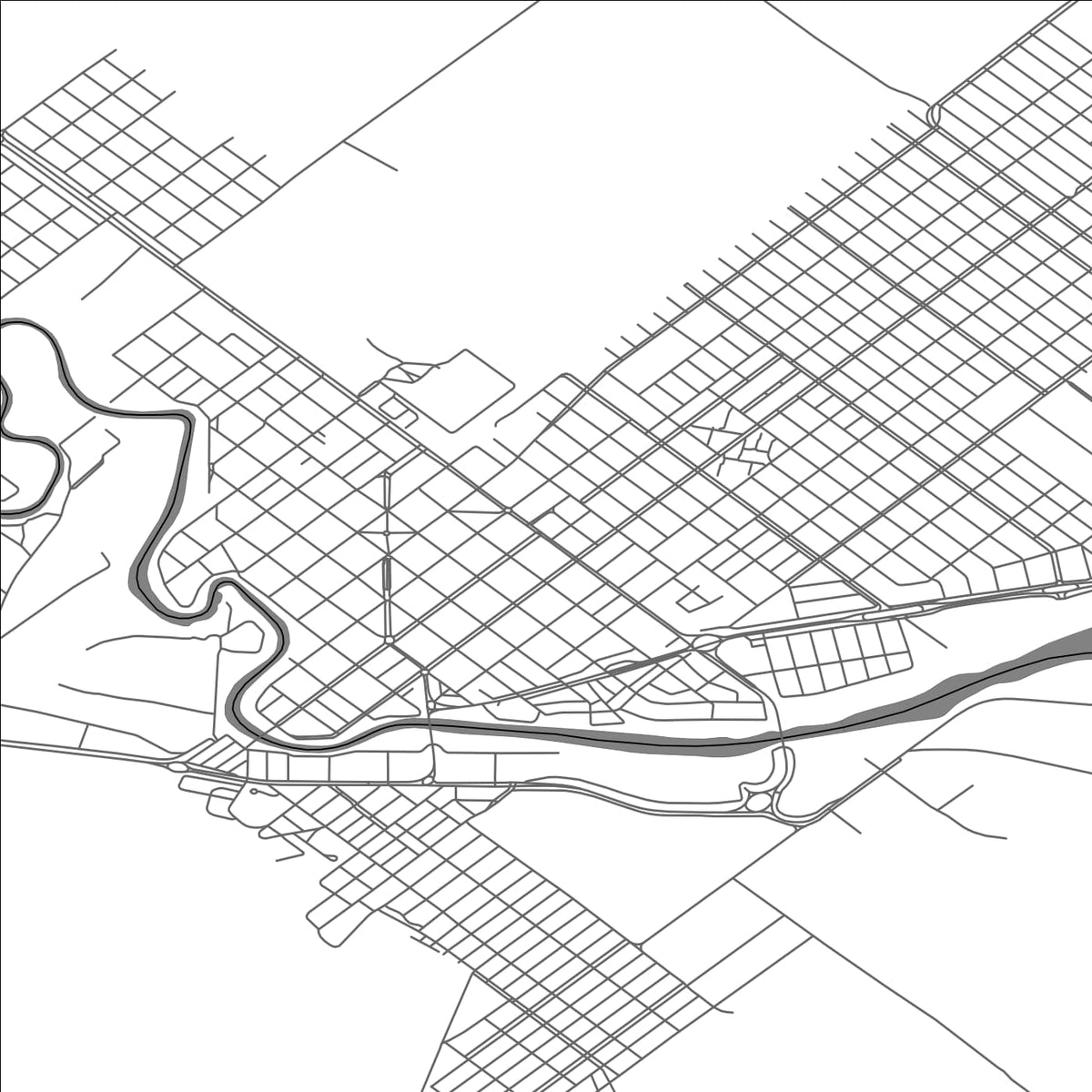 ROAD MAP OF RAWSON, ARGENTINA BY MAPBAKES