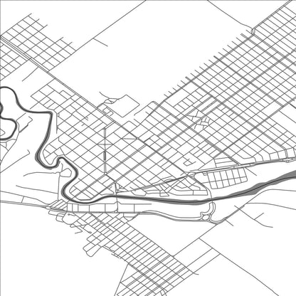 ROAD MAP OF RAWSON, ARGENTINA BY MAPBAKES