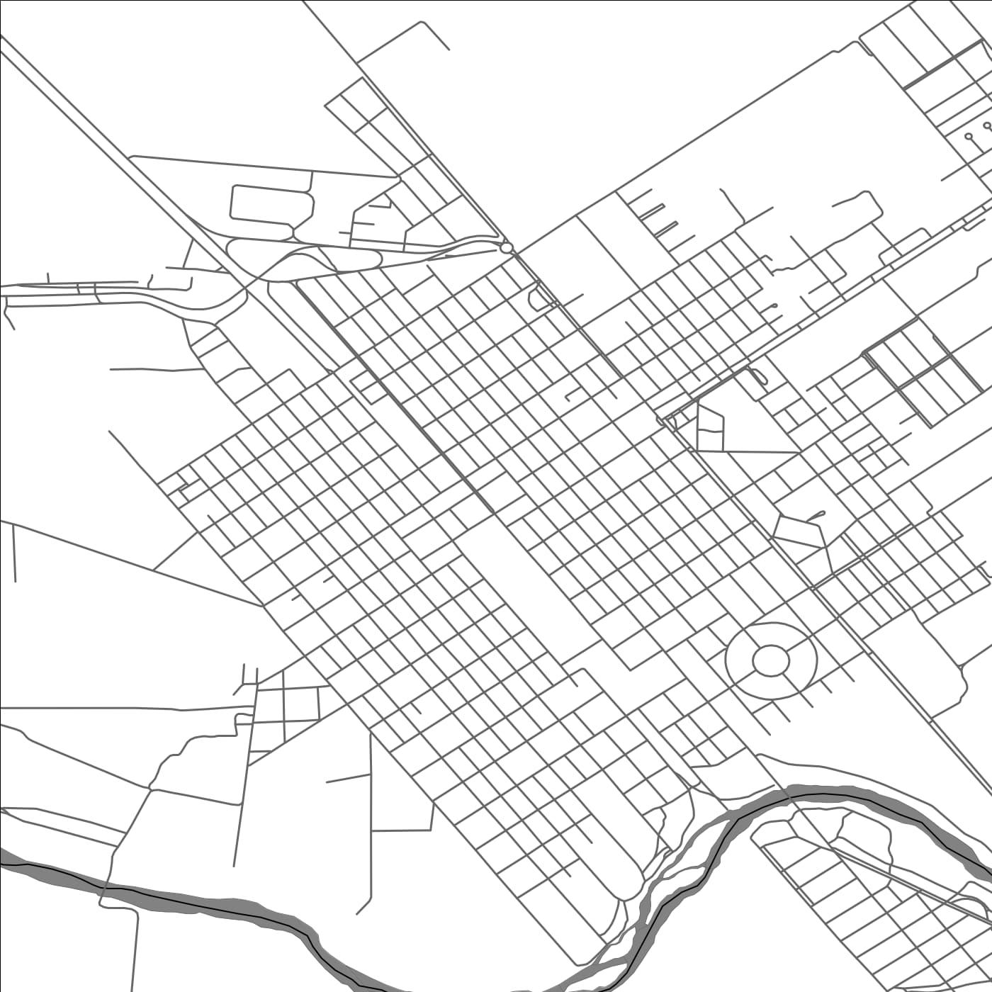 ROAD MAP OF RÃO SEGUNDO, ARGENTINA BY MAPBAKES