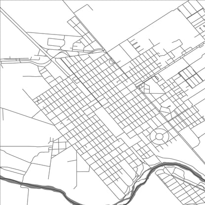 ROAD MAP OF RÃO SEGUNDO, ARGENTINA BY MAPBAKES