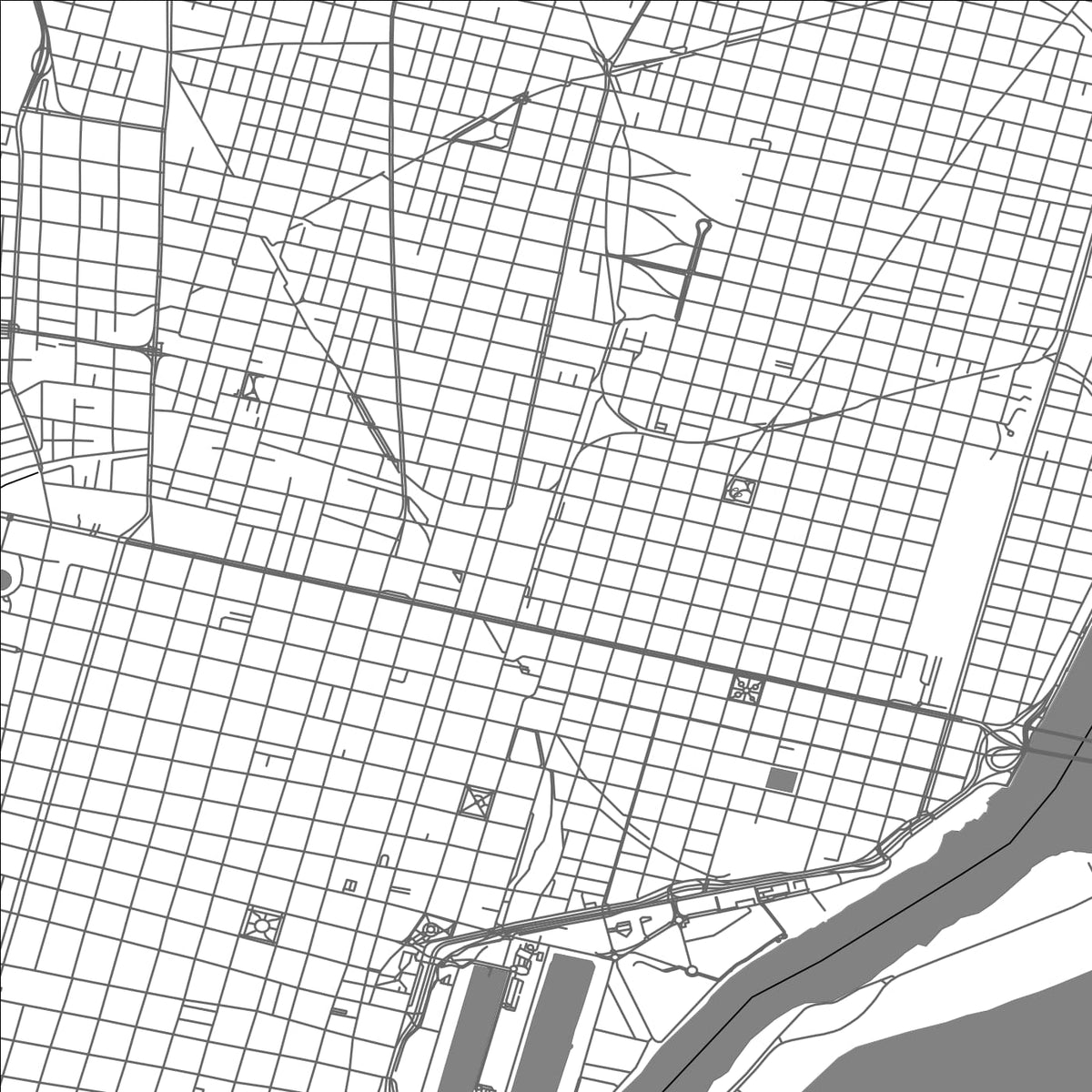 ROAD MAP OF SANTA FE, ARGENTINA BY MAPBAKES